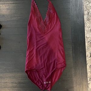 American Eagle outfitters, burgandy bodysuit